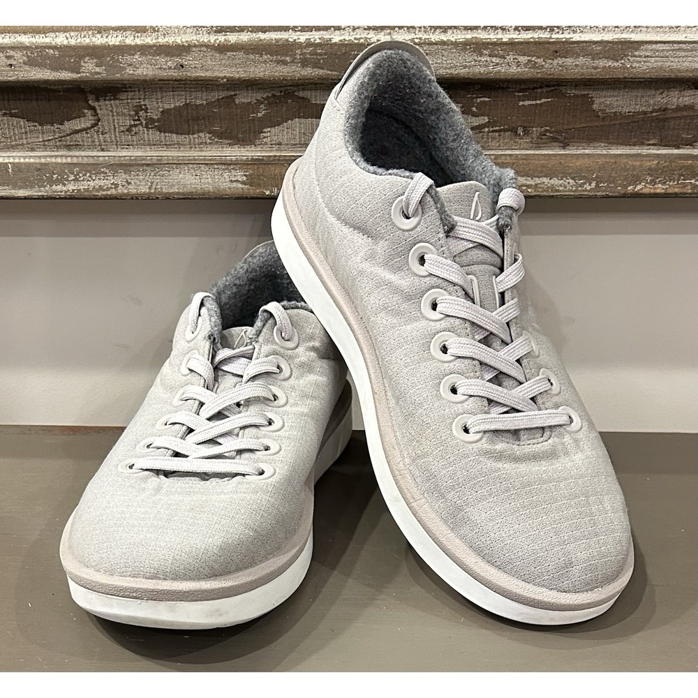 Allbirds Wool Pipers Womens 8 Gray White‎ Comfort Running Sneakers *No Insoles*